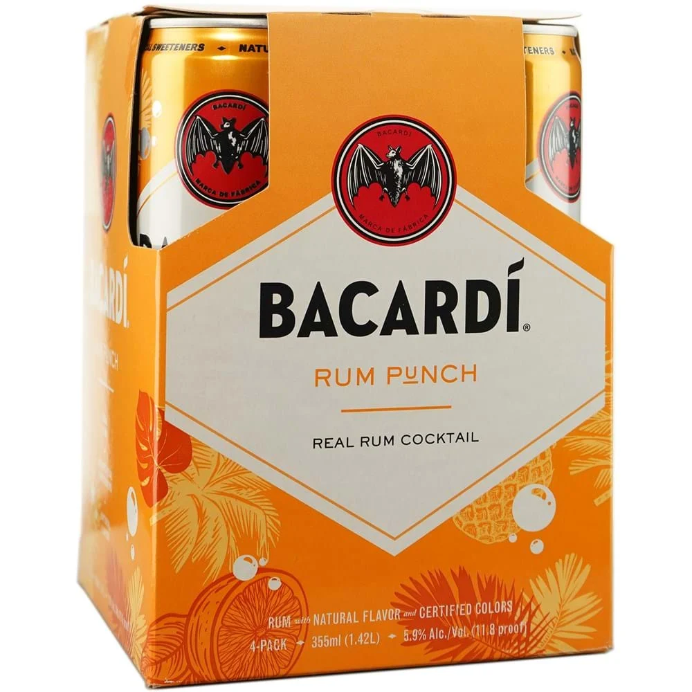 Bacardi Rum Punch Cocktail | 4*355ML