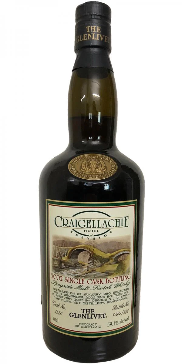 The Glenlivet (D.1980, B.2003) Single Malt Scotch Whisky | 700ML - Whiskey