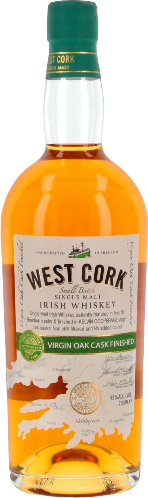 West Cork Single Malt Virgin Oak Cask Finished Irish Whiskey | 700ML