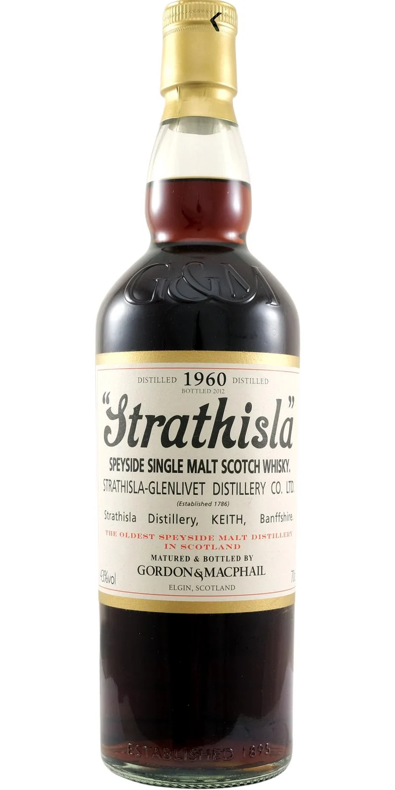 Strathisla 1960 (Bottled 2012) Gordon & MacPhail Scotch Whisky | 700ML - Whiskey