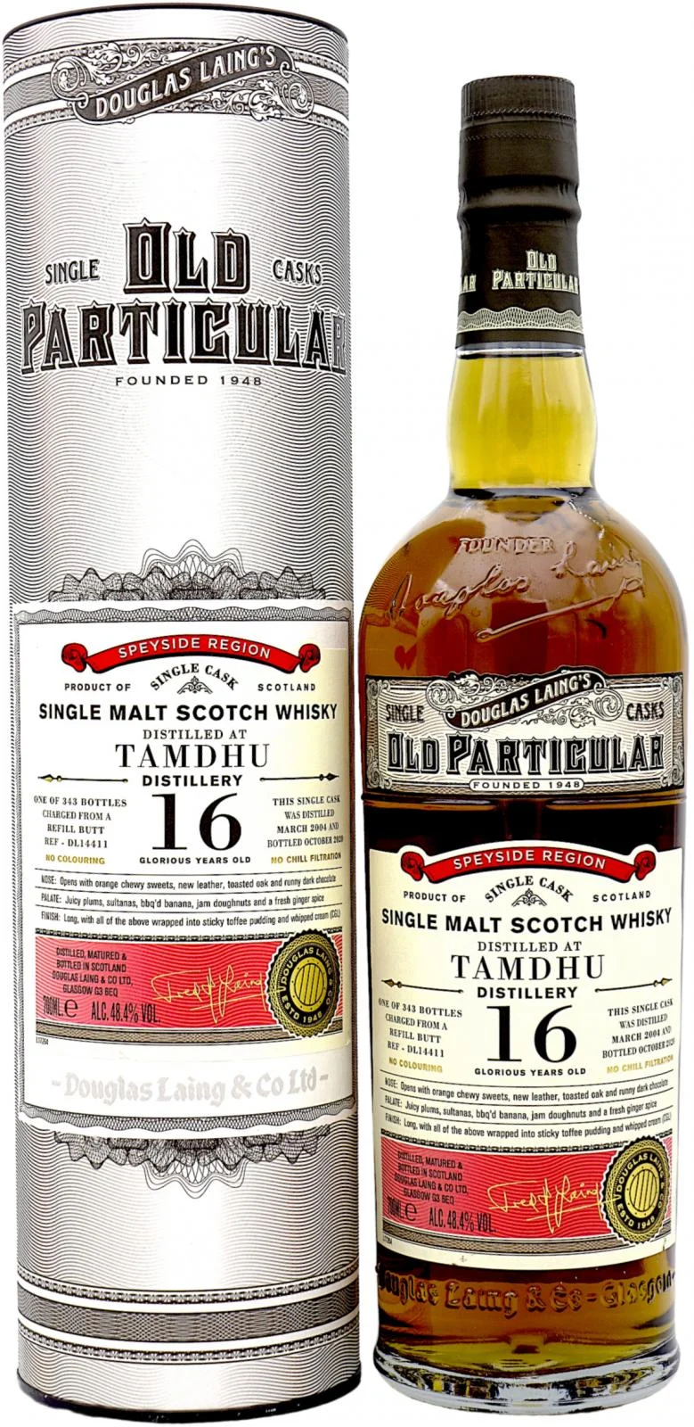 Tamdhu 16 Year Old (D.2004, B.2020) Douglas Laing’s Old Particular Scotch Whisky | 700ML - Whiskey