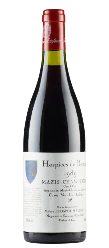 1989 | Hospices de Civiles de Beaune | Mazis Chambertin Cuvee Madeleine Collignon Prosper Maufoux - Wine