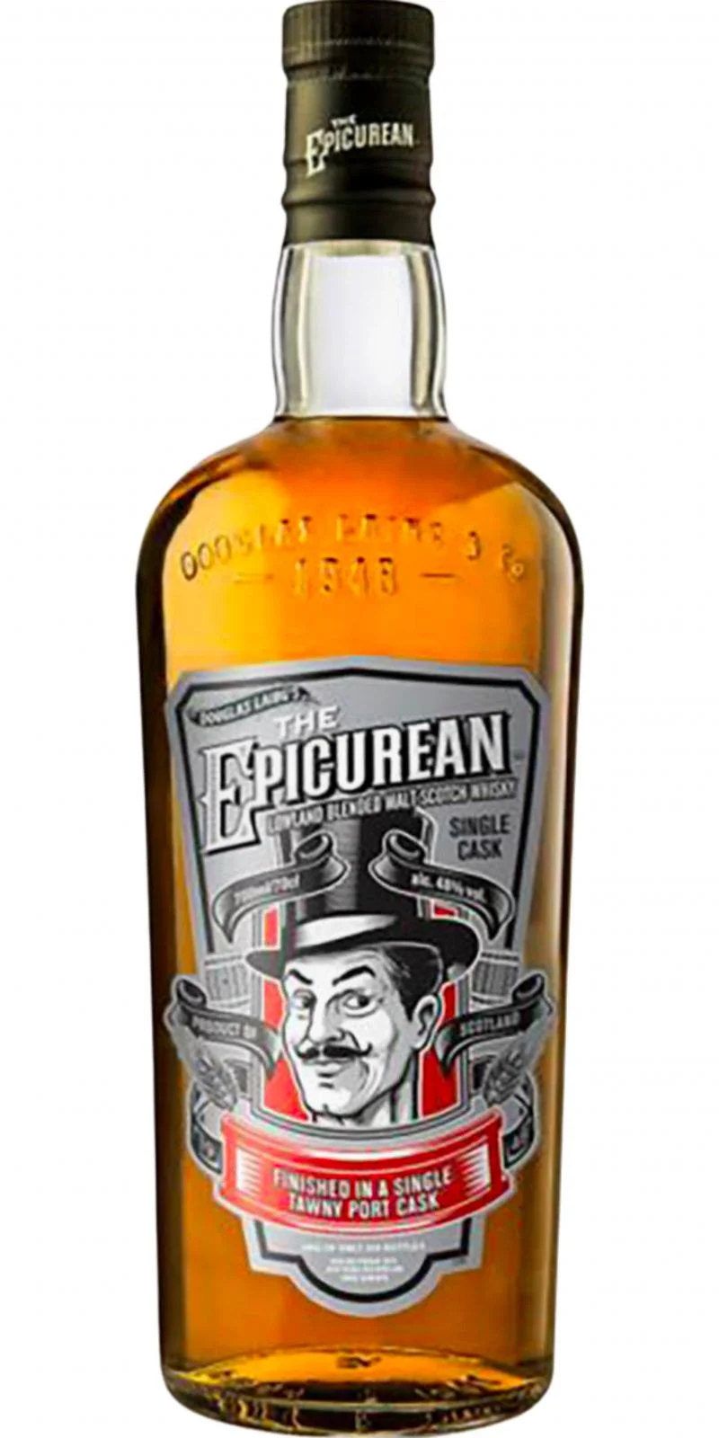 The Epicurean Lowland Blended Malt Finished in Tawny Port Cask Scotch Whisky | 700ML - Whiskey