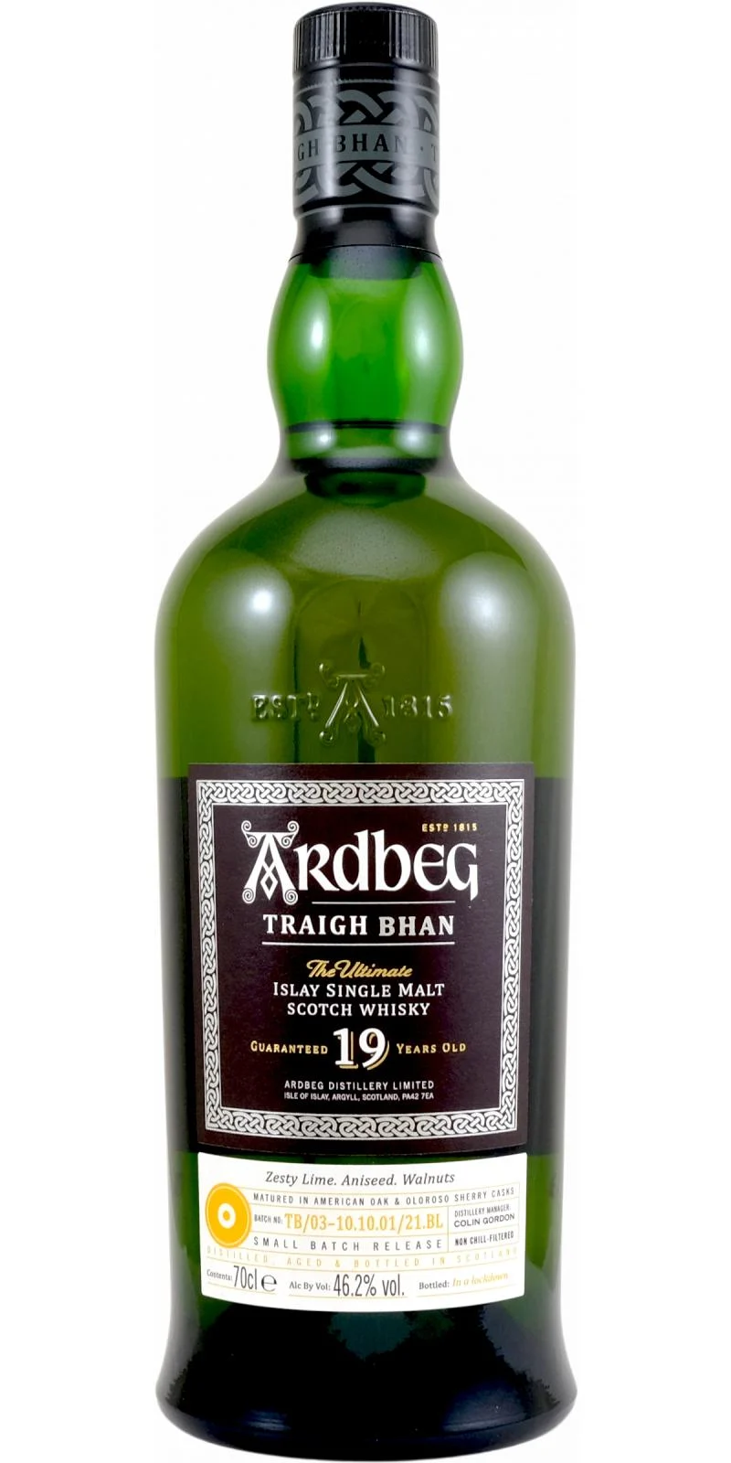 Ardbeg Batch #3 Traigh Bhan (Yellow circle) 19 Year Old Old Scotch Whisky - Whiskey