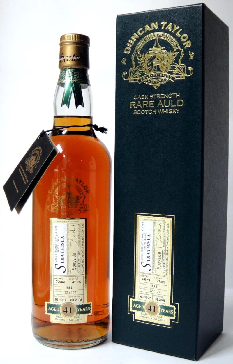 Strathisla 41 Year Old (D.1967, B.2008) Rare Auld Duncan Taylor Scotch Whisky | 700ML - Whiskey