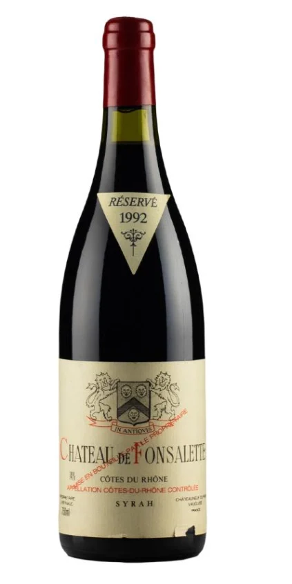 1992 | Château Rayas | Cotes du Rhone Chateau de Fonsalette Syrah - Wine