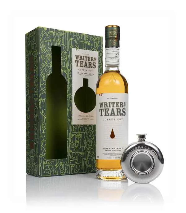 Writers Tears | Gift Set with Hip Flask | Irish Whiskey | 700ML