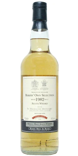 St. Magdalene 1982 (B.2009) Berrys' Own Selection (Proof 92) Scotch Whisky | 700ML - Whiskey