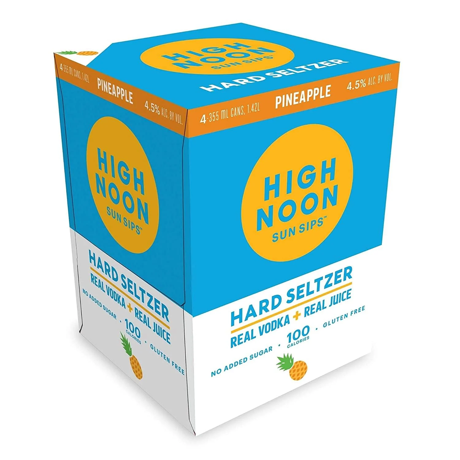 High Noon Sun Sips Hard Selzer Pineapple Cocktail | 4*355ML