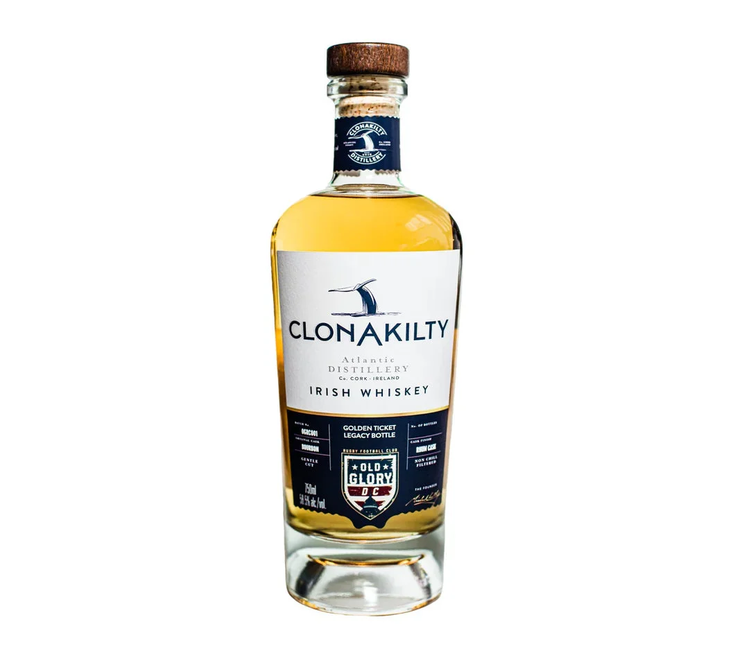 Clonakilty Atlantic Distillery Old Glory DC 'Golden Ticket Legacy Bottle' Irish Whiskey