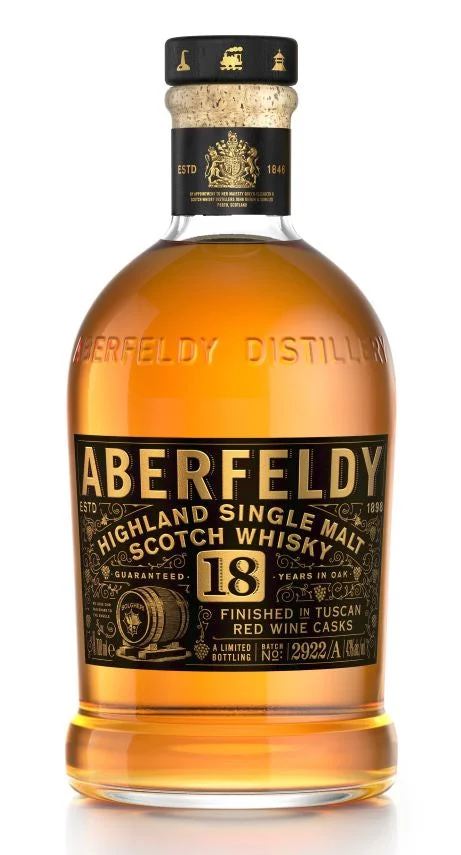 Aberfeldy 18 Year Old Single Malt Finished in Tuscan Red Wine Casks Limited Edition Whiskey
