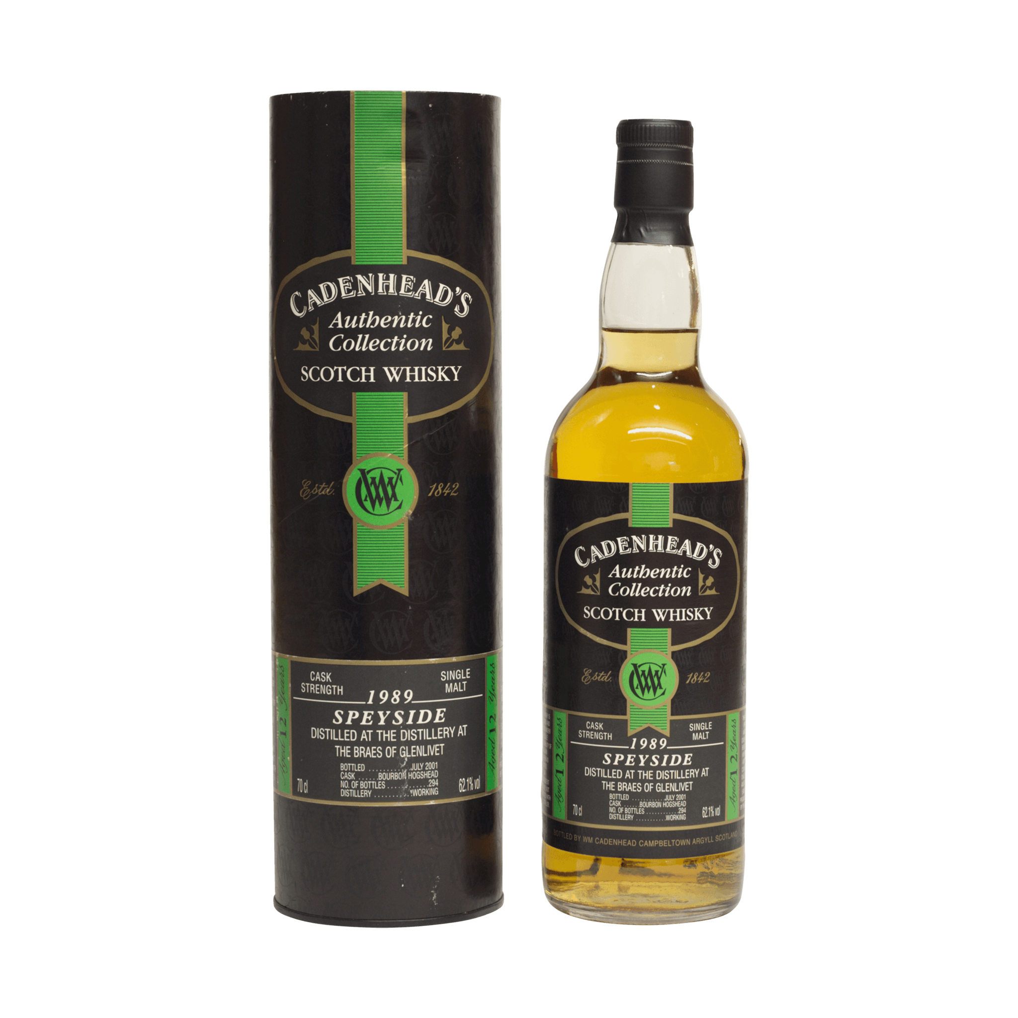 Strathisla-Glenlivet 12 Year Old (D.1989, B.2002) Cadenhead’s Scotch Whisky | 700ML