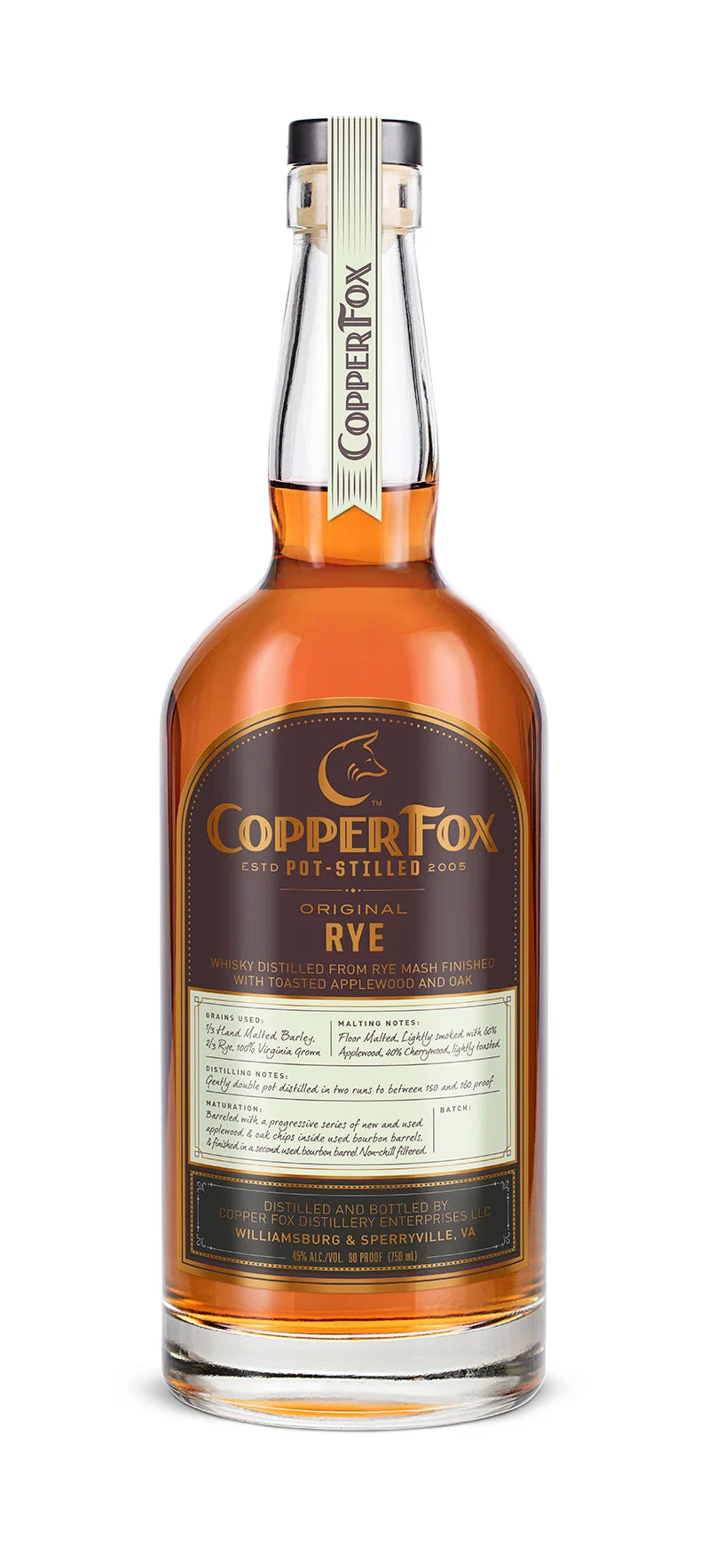 Wasmund’s Copper Fox Rye Spirit | 700ML