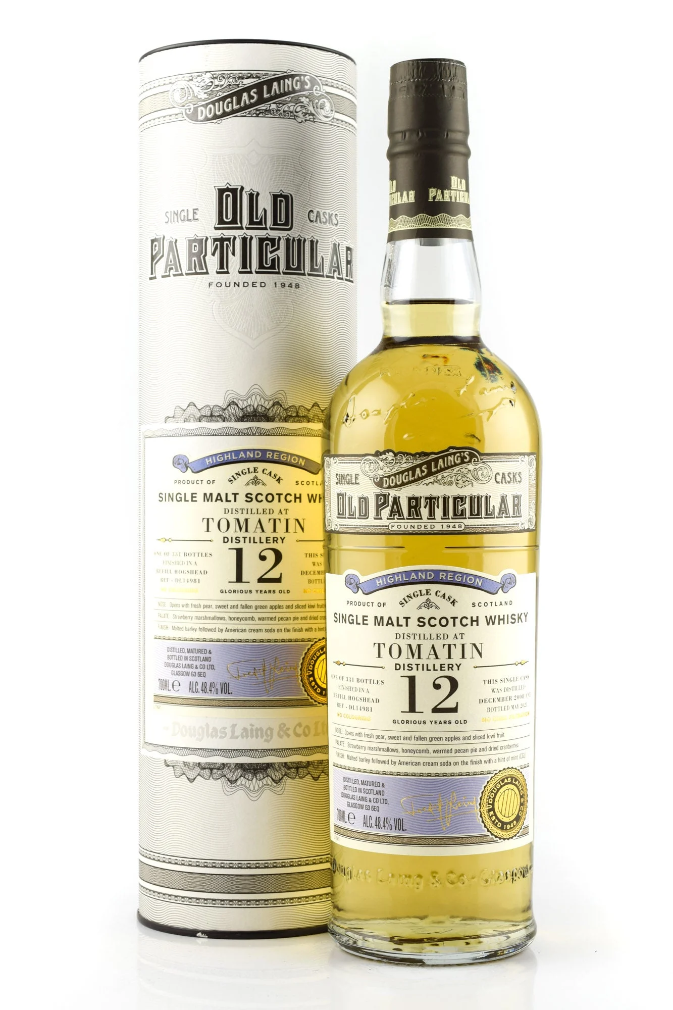 Tomatin 12 Year Old (D.2008, B.2021) Douglas Laing’s Old Particular Scotch Whisky | 700ML - Whiskey