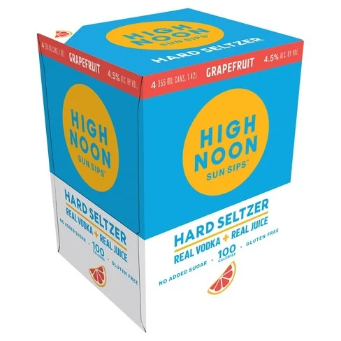 High Noon Grapefruit Hard Seltzer Cocktail | 4*355ML - Cóctel