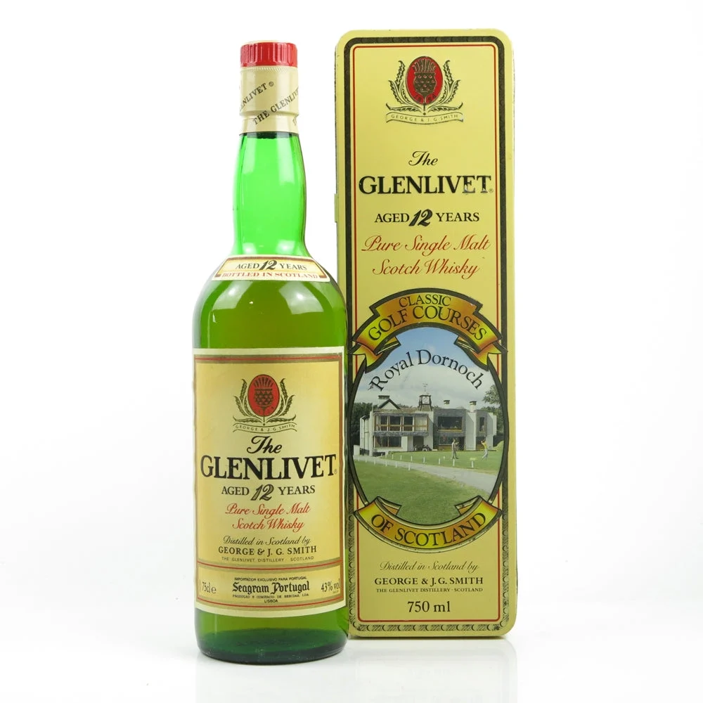 The Glenlivet 12 Year Old Classic Golf Courses Royal Dornoch Scotch Whisky - Whiskey
