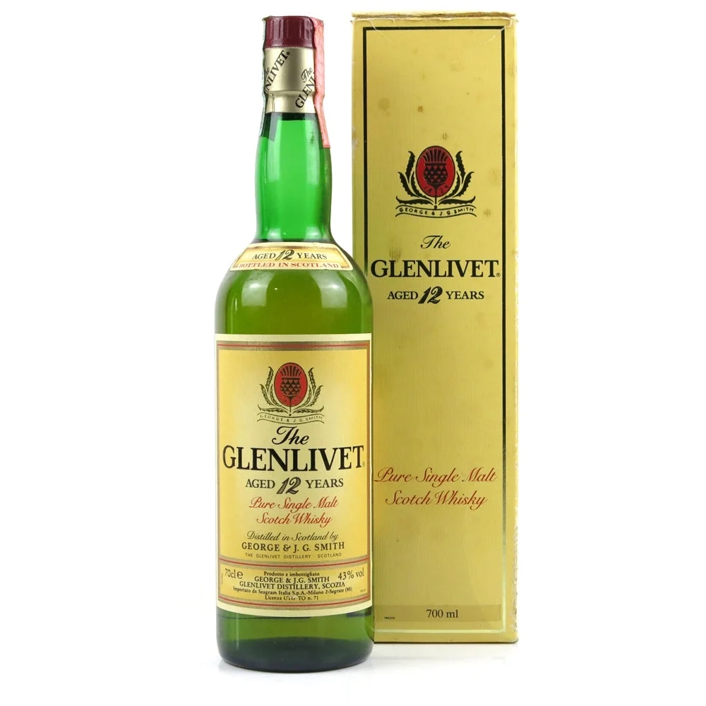 The Glenlivet 12 Year Old (Bottled 1980s) Pure Malt Scotch Whisky - Whiskey