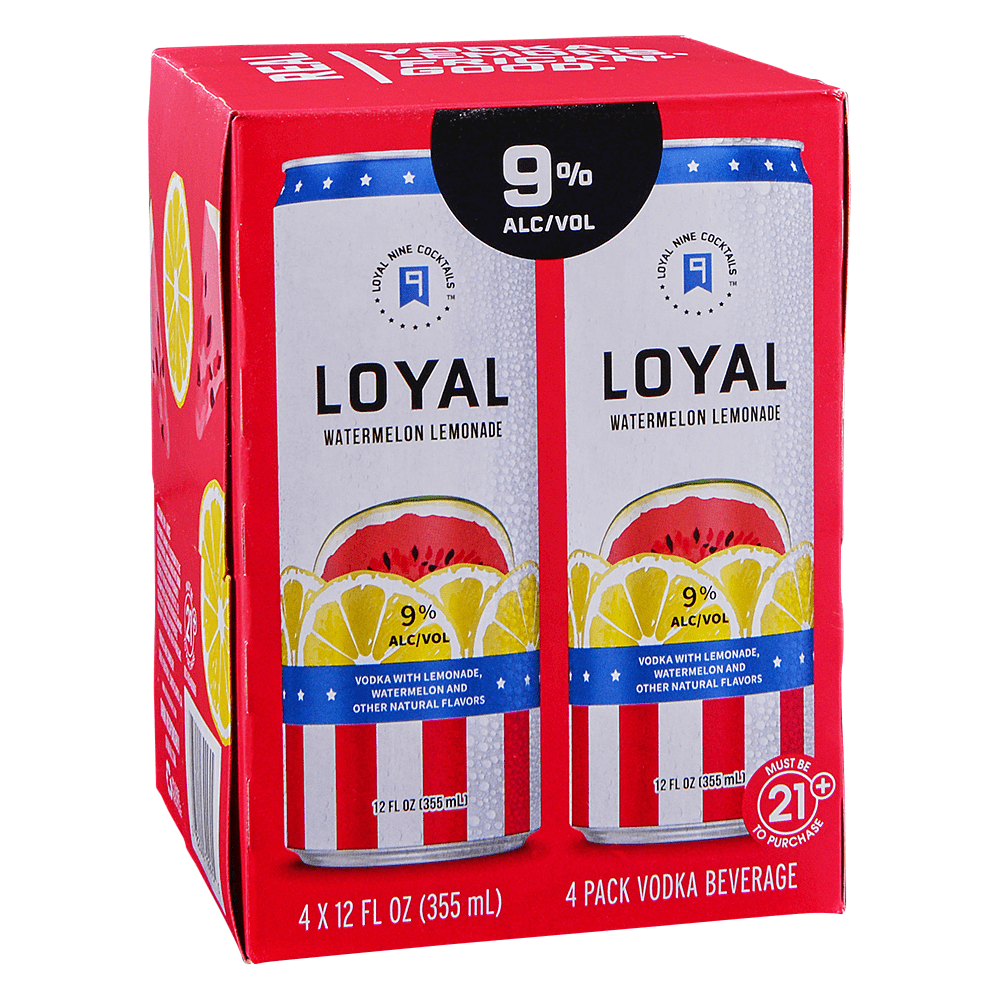 Loyal 9 Loyal Watermelon Lemonade Cocktails | 4*355ML