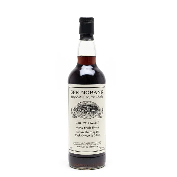 Springbank 1993 (Bottled 2018) Private Bottling Cask # 341 Scotch Whisky | 700ML - Whiskey