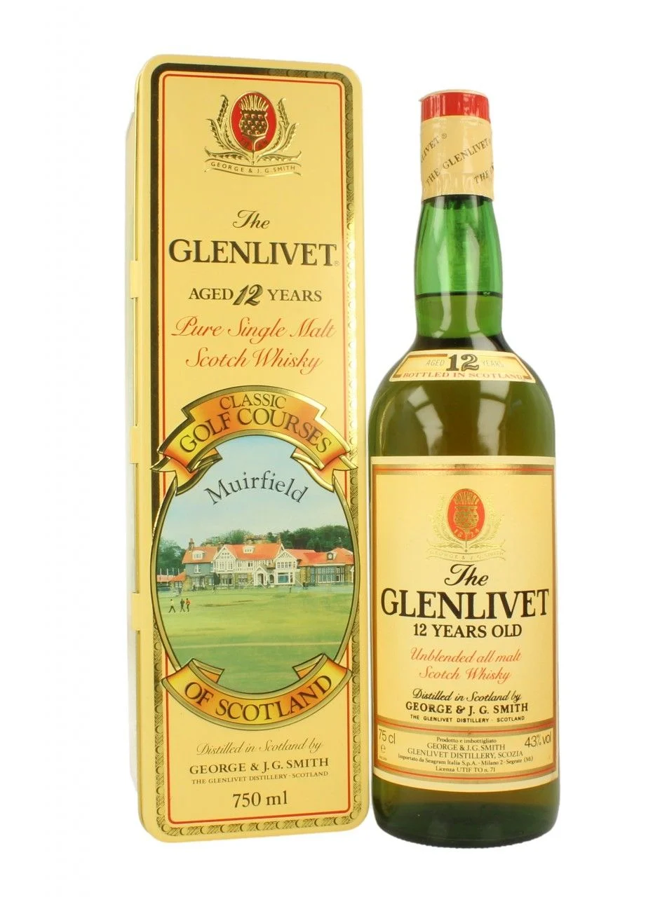 The Glenlivet 12 Year Old Classic Golf Courses Muirfield Scotch Whisky - Whiskey