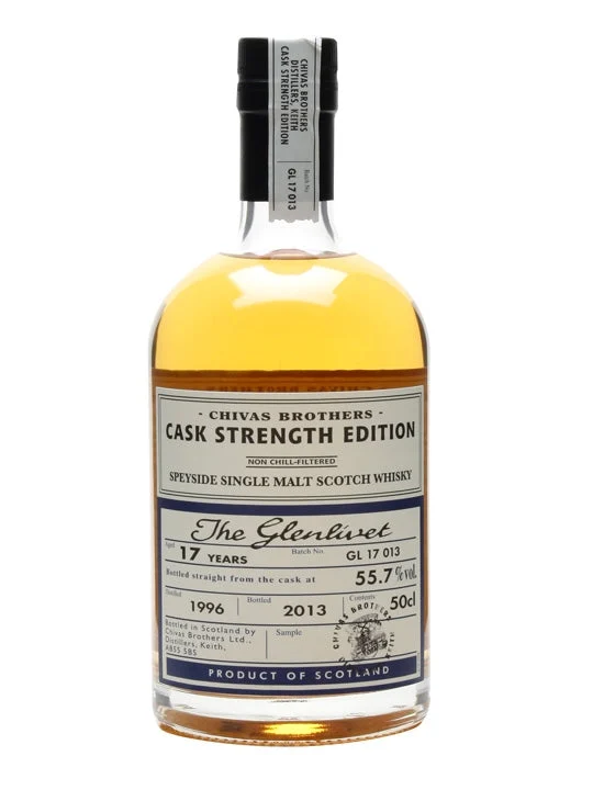 The Glenlivet 17 Year Old Cask Strength (D.1996, B.2013) (Proof 111.4) Scotch Whisky | 500ML - Whiskey