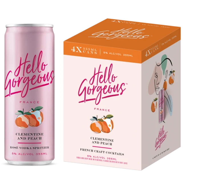 Hello Gorgeous Clemente and Peach French Craft Cocktail | 355ML
