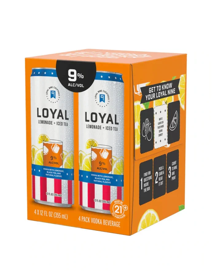 Loyal 9 Lemonade + Iced Tea Cocktails | 4*355ML