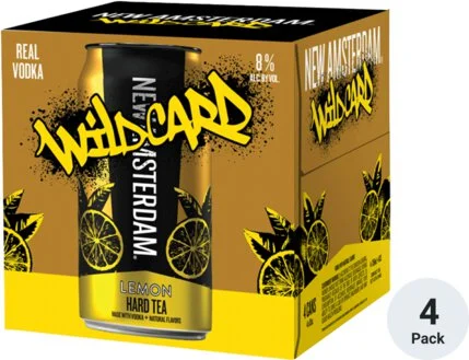 New Amsterdam Vodka Wildcard Lemon Tea Cocktail | 4*355ML - Cóctel