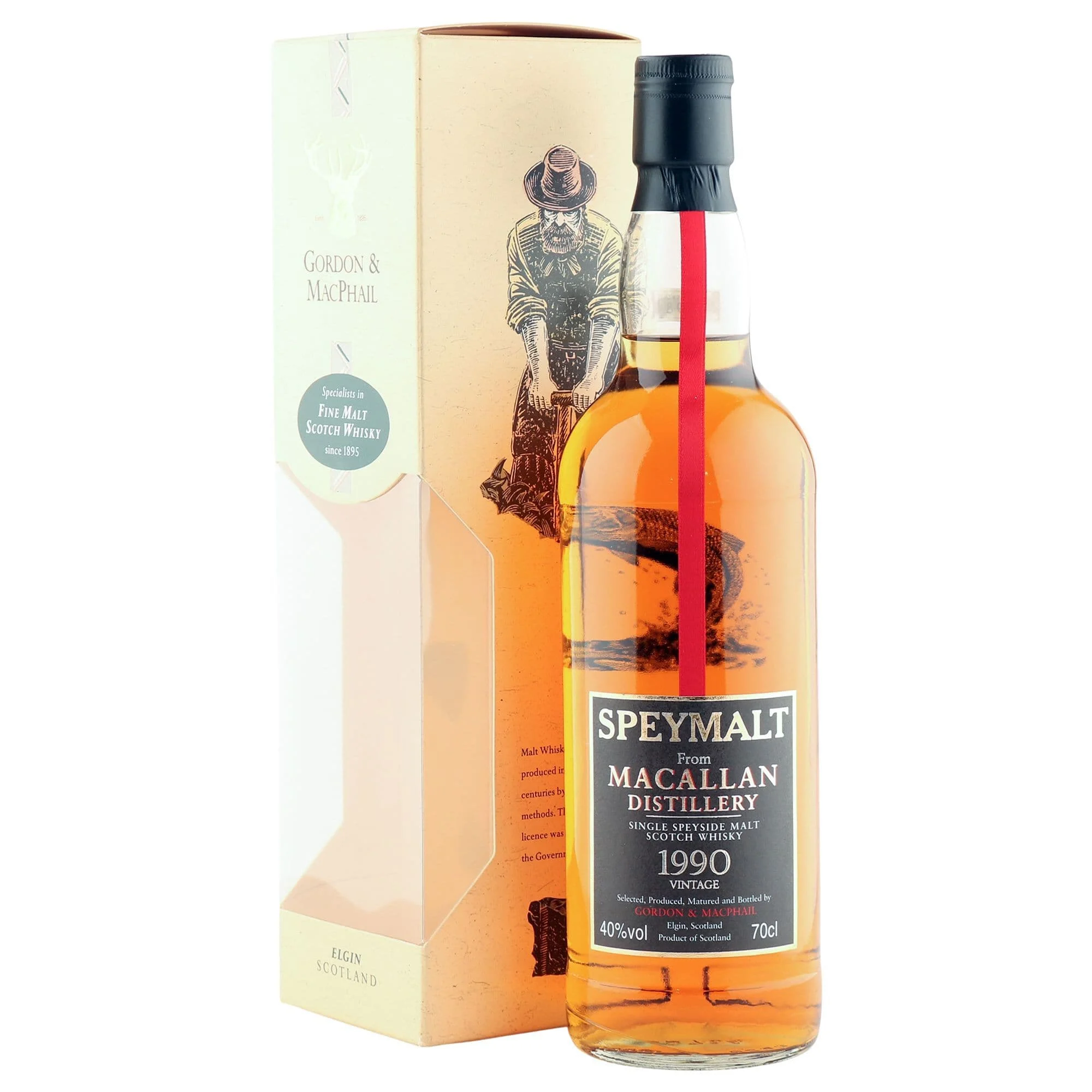 Speymalt From Macallan Distillery (D.1990, B.1998) Gordon & MacPhail (Proof 80) Scotch Whisky | 700ML - Whiskey