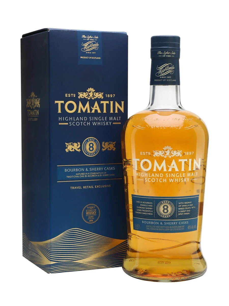 Whisky escocés Tomatin 8 años, Bourbon & Sherry Casks | 1L