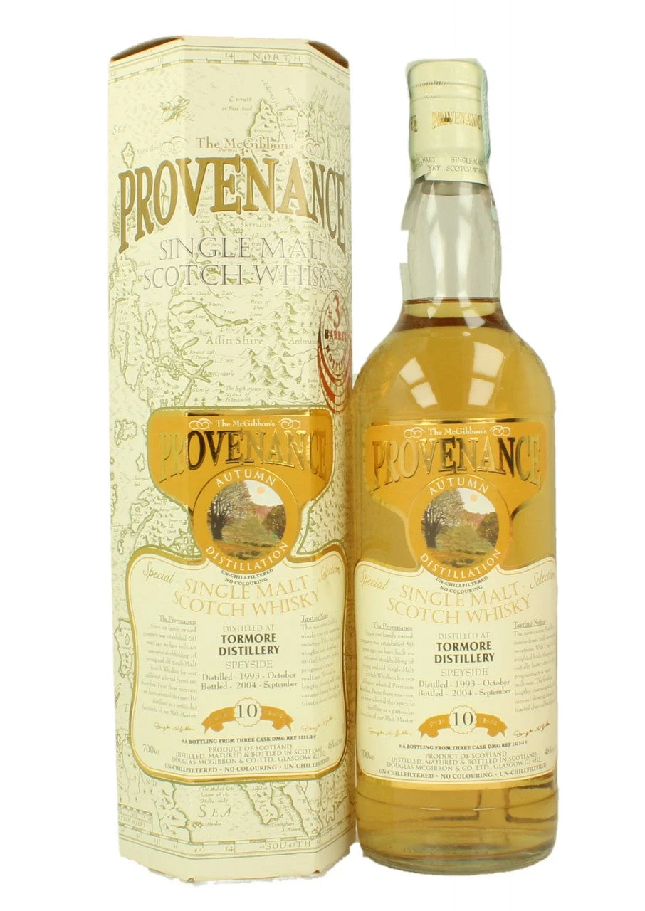 Tormore 10 Year Old (D.1993, B.2004) Provenance Scotch Whisky | 700ML - Whiskey