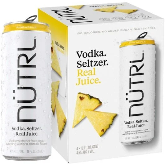 Nutrl Pineapple Vodka Seltzer Cocktail | 4x355ML