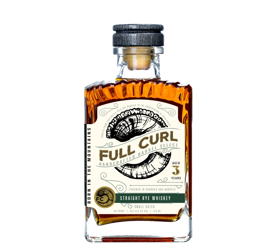 Whisky de centeno puro Full Curl de 3 años