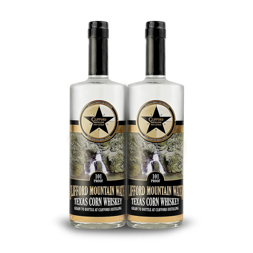 Clifford Distilling | Clifford Mountain Water: Texas Corn Whiskey (2) Bottle Bundle