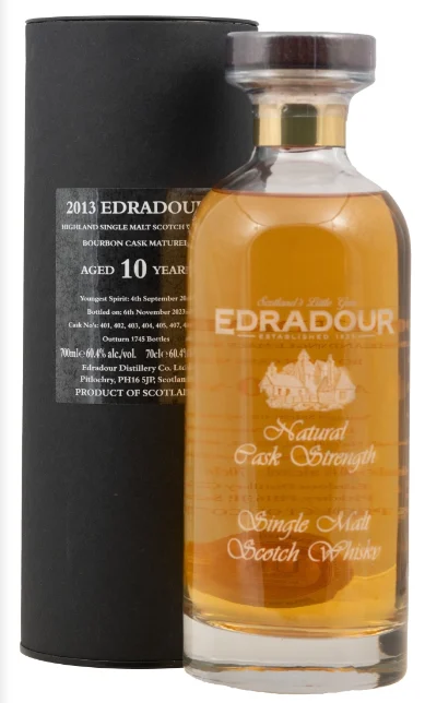 Edradour 10 Year Old 2013 Bourbon Cask Ibisco Single Malt Scotch Whisky | 700ML - Whiskey