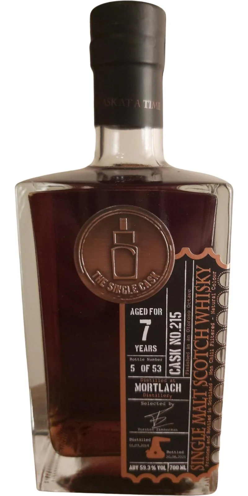 Mortlach 2014 TSCL Acropolis edition 7 Year Old 2021 Release (Cask #215) Single Malt Scotch Whisky | 700ML - Whiskey