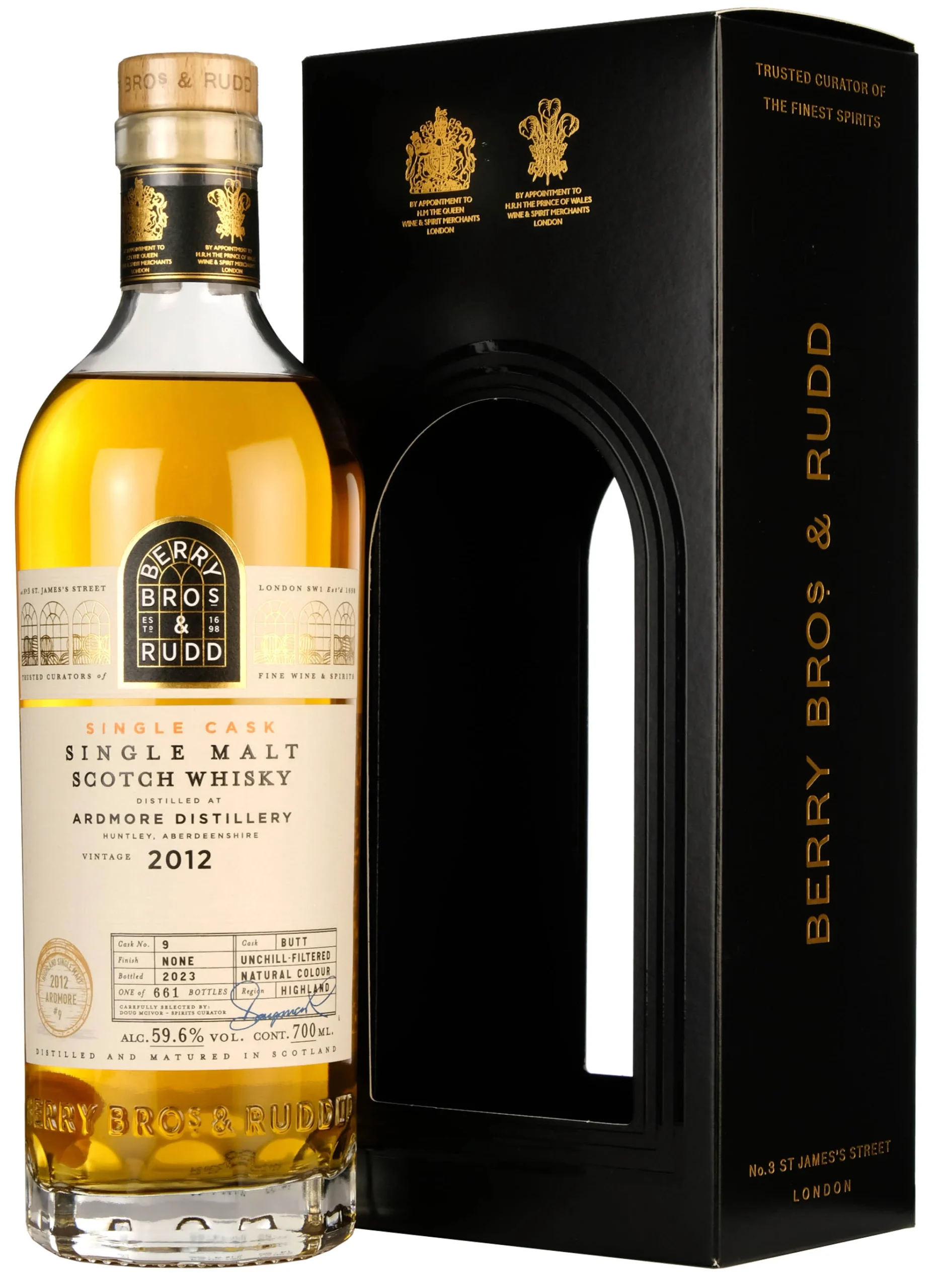 Ardmore Berry Bros & Rudd Single Cask #9 2012 11 Year Old Whisky | 700ML - Whiskey