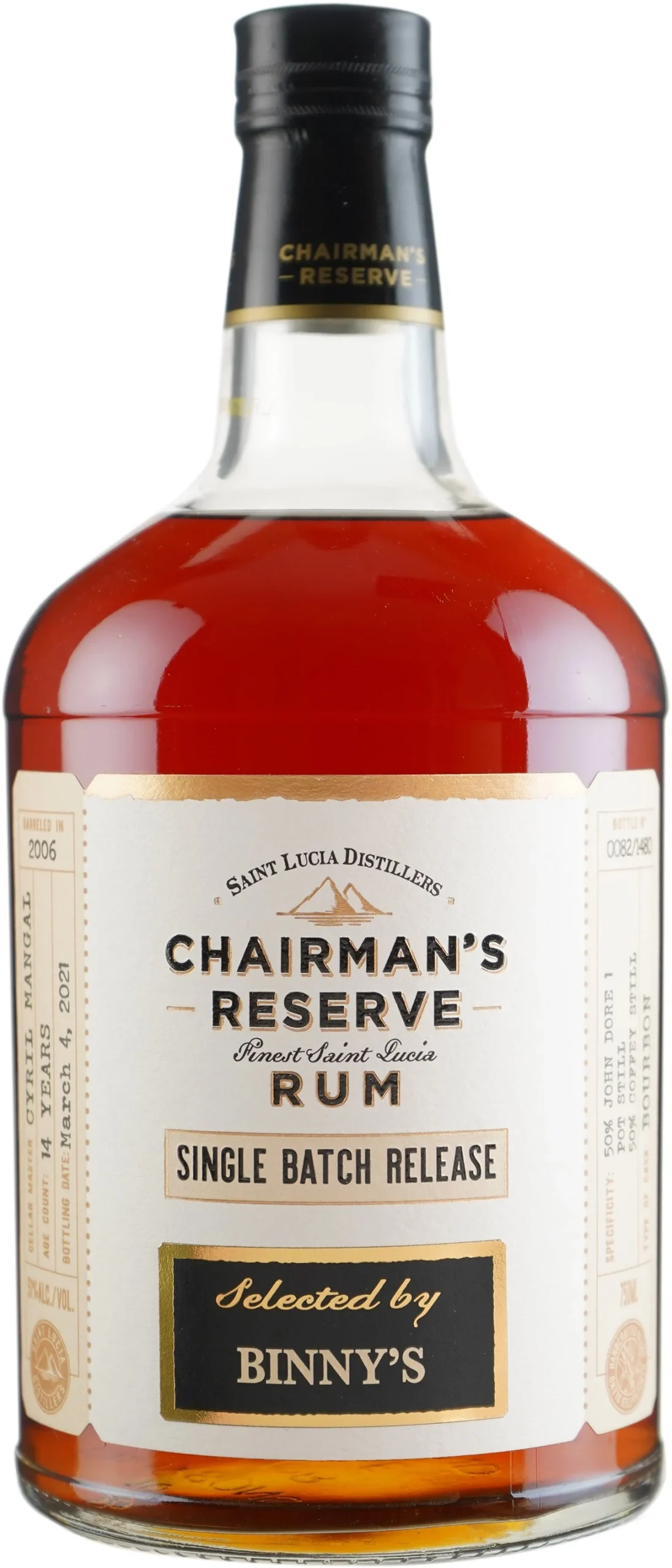 Chairman's Reserve Rum 14 Year Old Single Batch Release Rum