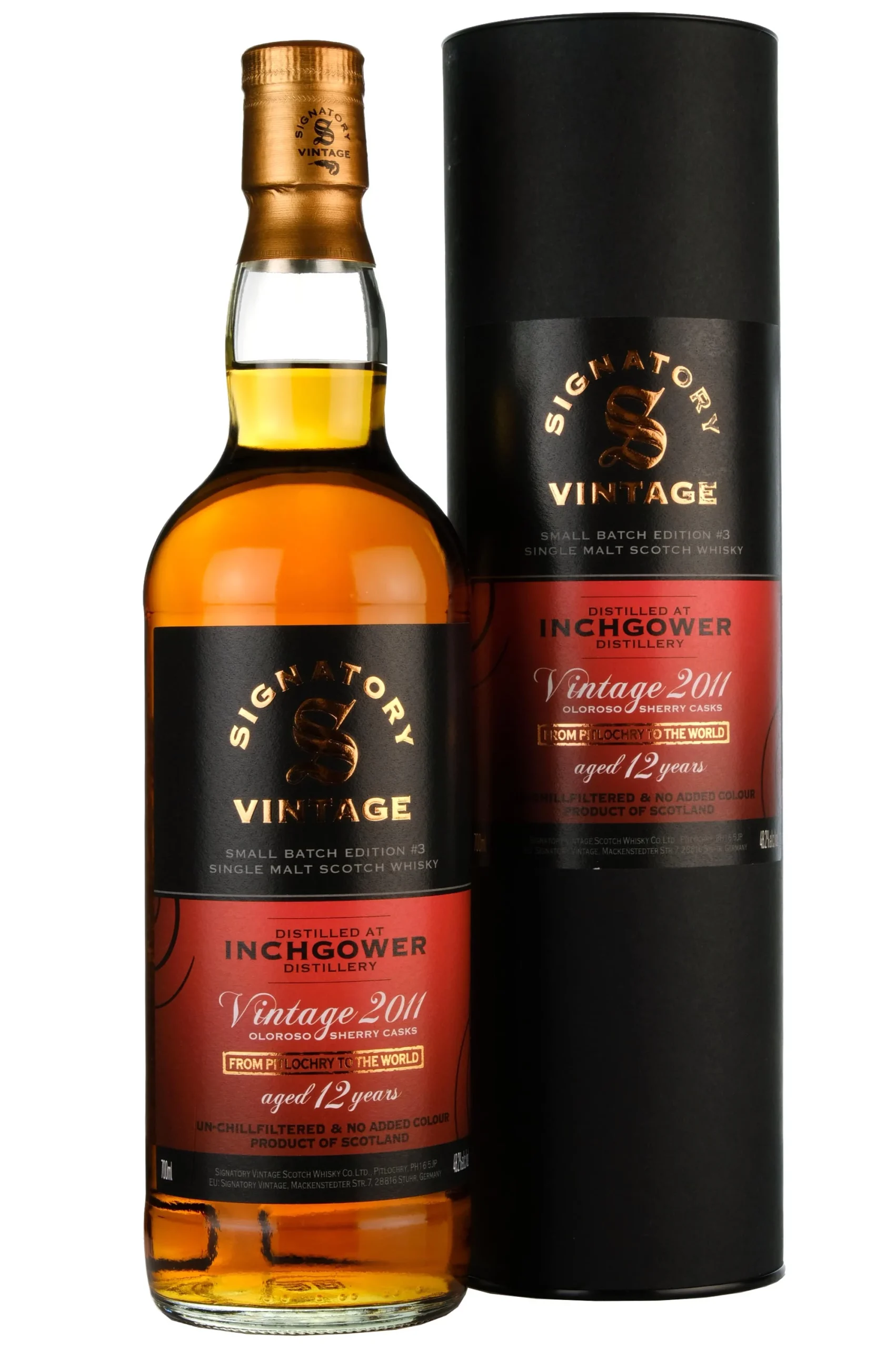 Inchgower Signatory Small Batch Edition #3 2011 12 Year Old Whisky | 700ML - Whiskey