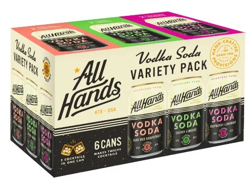 All Hands Vodka Soda Variety | (6)*355ML - Cocktail