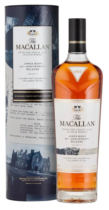 Macallan James Bond 60th Anniversary Release Decade VI Scotch Whisky - Whiskey