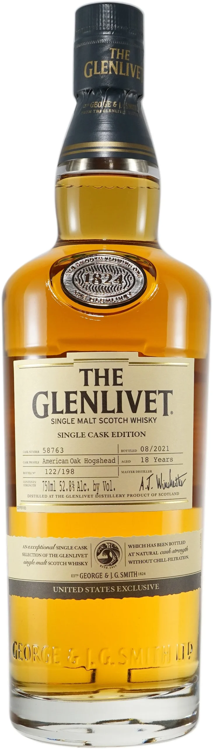 The Glenlivet 18 Year Old American Oak Hogshead # 58763 (2022) Scotch Whisky - Whiskey
