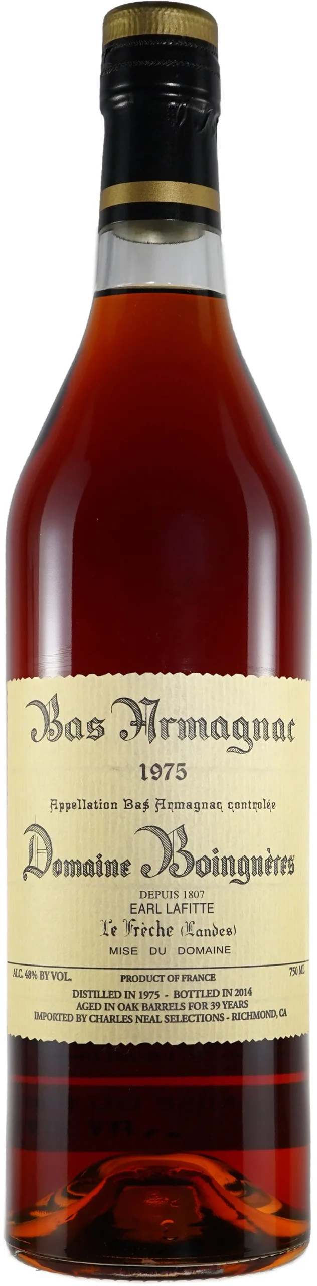 Domaine Boingneres Baco Vintage Bas 1975 Armagnac