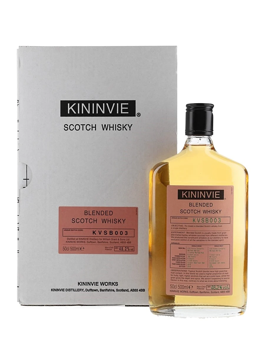 Kininvie KVSB003 2019 Lanzamiento de whisky escocés de mezcla | 500ML