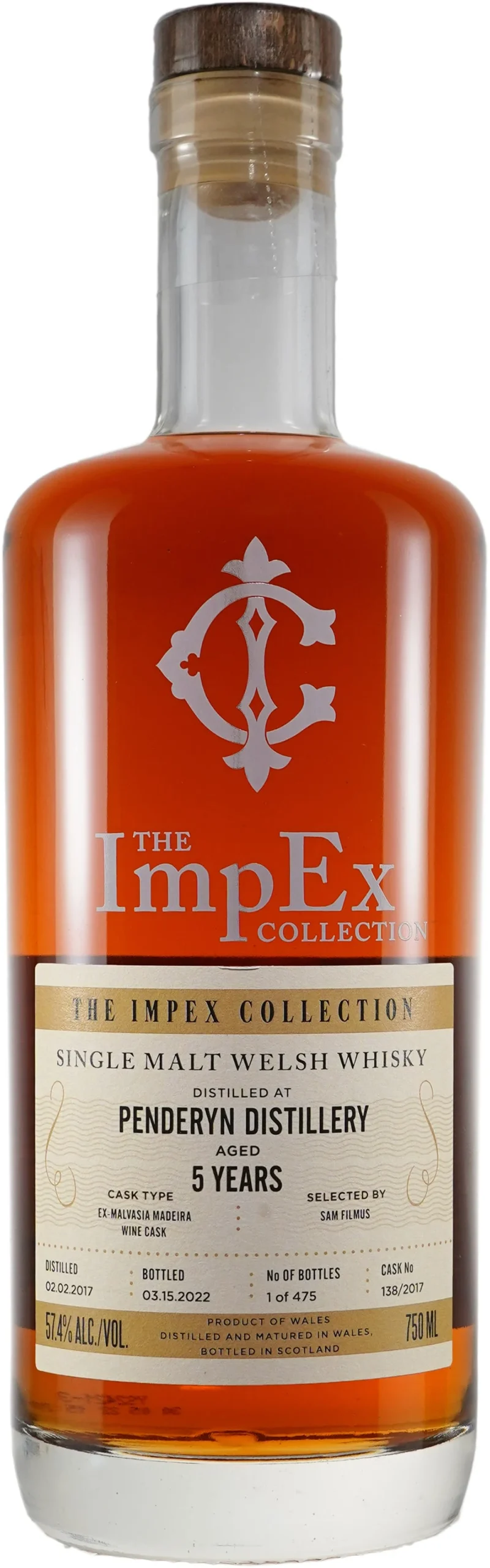 The Impex Collection Penderyn 5 Year Old Welsh Single Malt 2017 Whisky - Whiskey