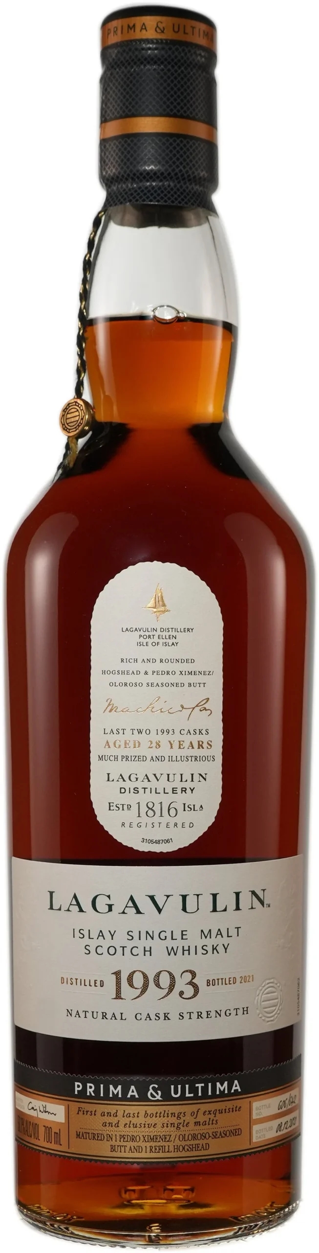 Lagavulin 28 Year Old Prima & Ultima 1993 Scotch Whisky | 700ML - Whiskey