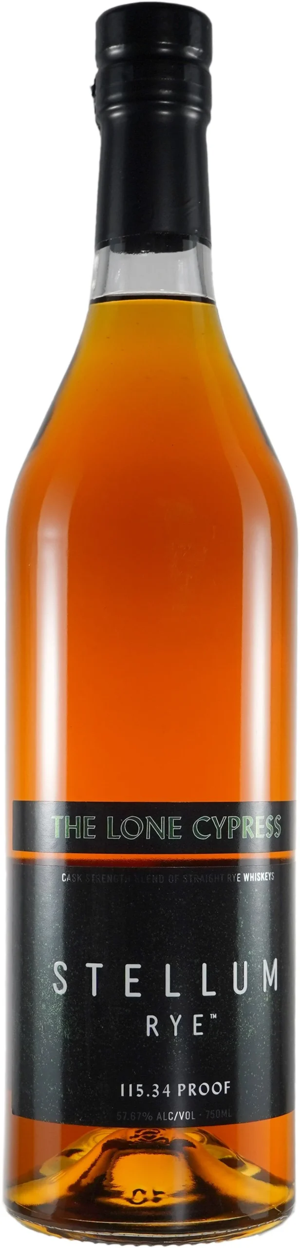 Stellum Black Label Lone Cypress Cask Strength Rye Whiskey