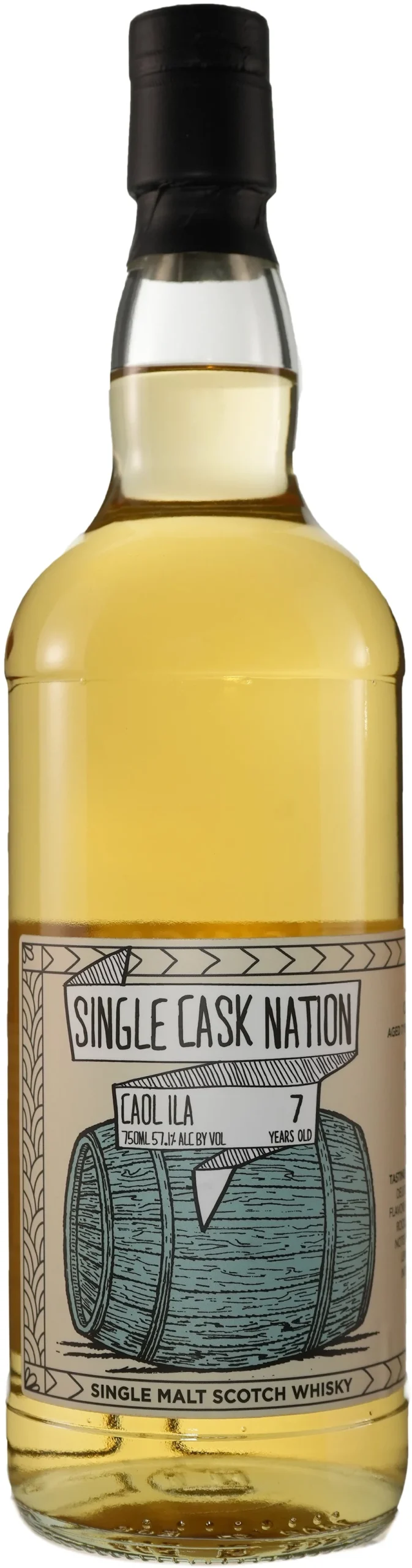 Single Cask Nation Caol Ila 7 Year Old Single Malt Scotch Whisky - Whiskey