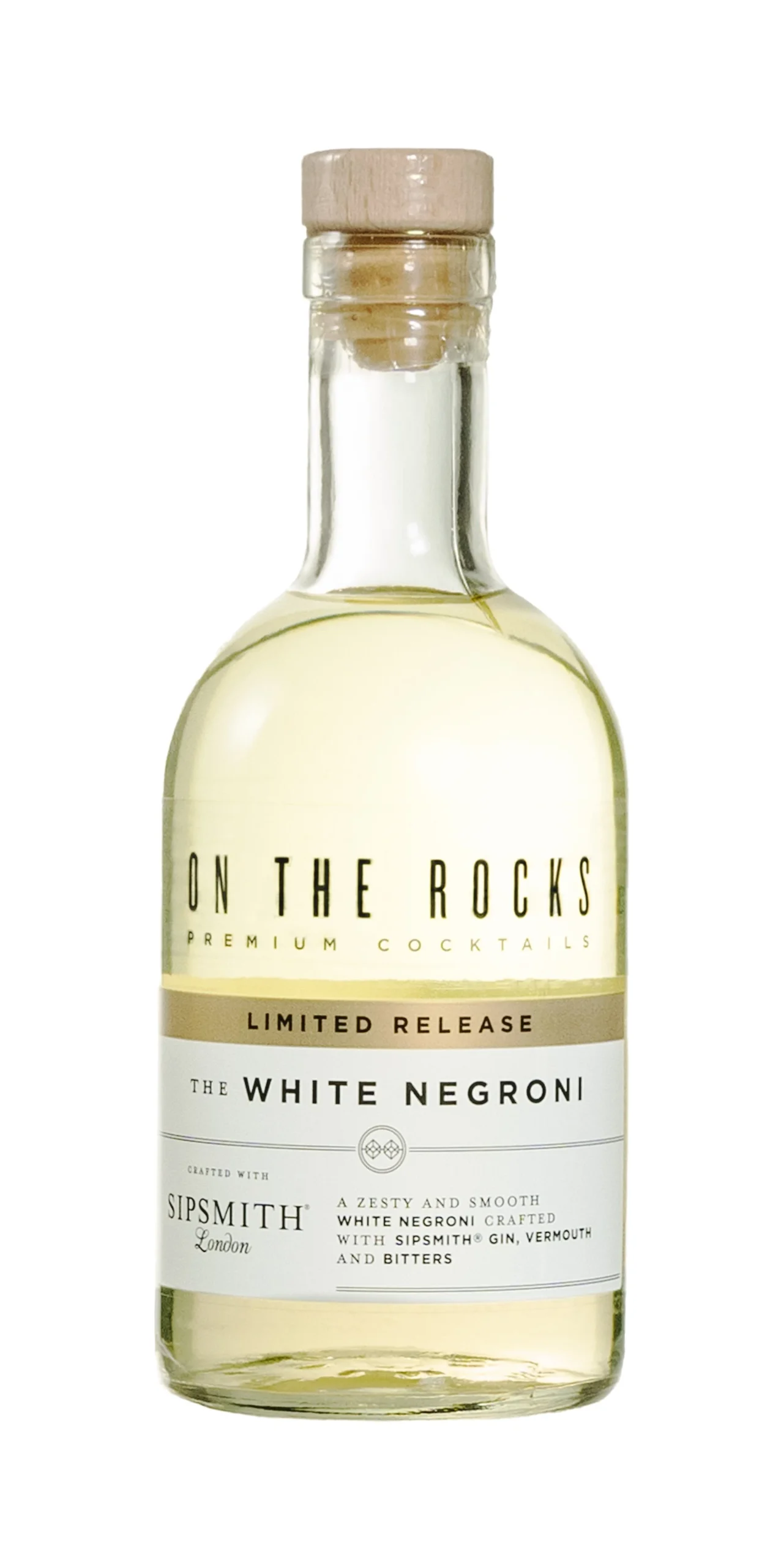 On The Rocks White Negroni Made With Sipsmith Gin Premium Cocktail | 375ML