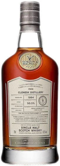 Gordon & Macphail Glenesk 38 Year Old Refill Sherry Butt # 2636 Cask Strength Connoisseur's Choice 1984 Scotch Whisky | 700ML - Whiskey